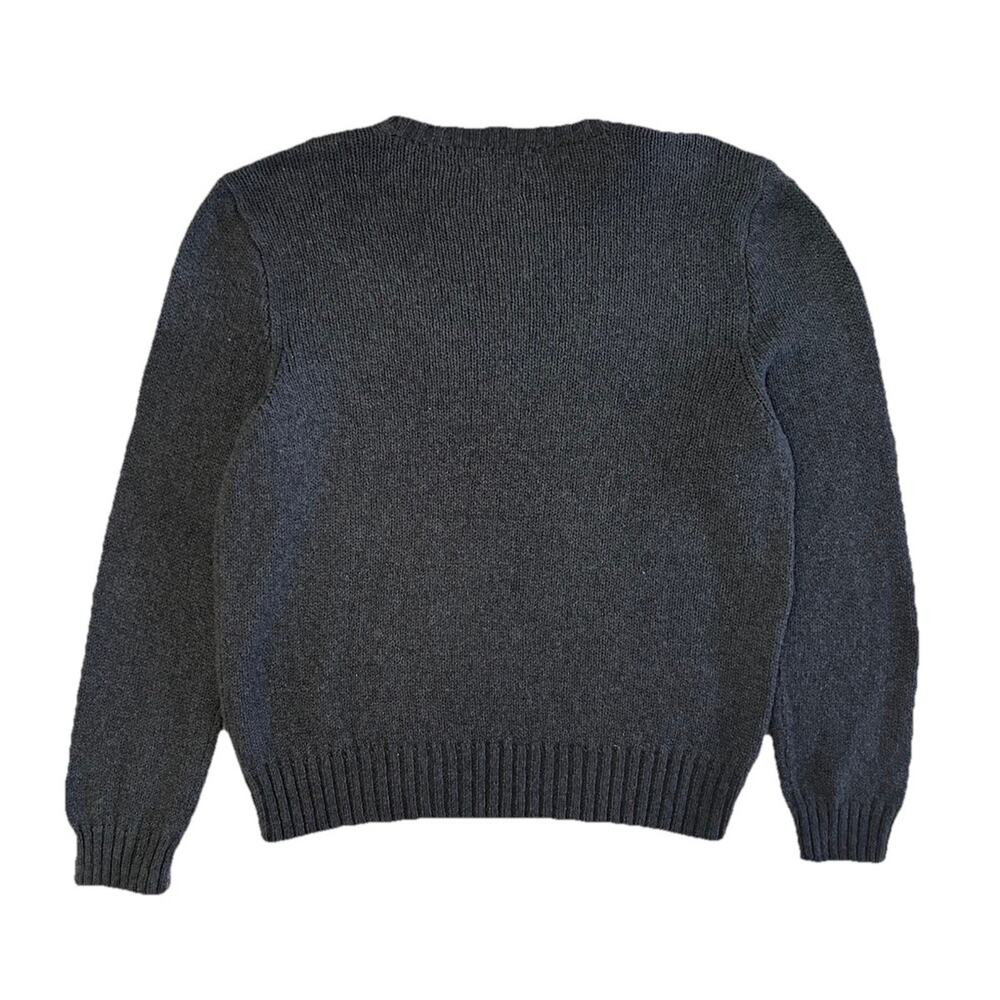 Vintage Polo Ralph Lauren Men’s Gray Knit Crewneck Sweater Cotton Linen Blend XL - Picture 5 of 6